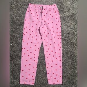 Pink Straight Leg Jeans